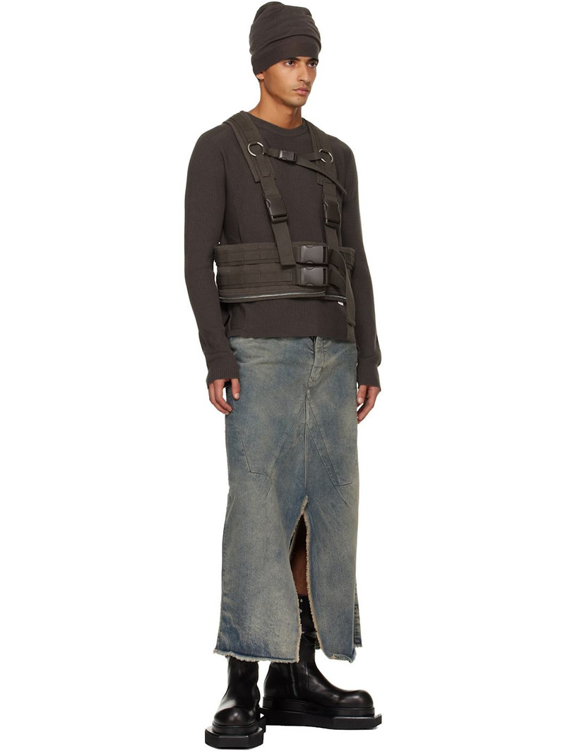 Rick Owens Brown Concordians Harness Vest outlook