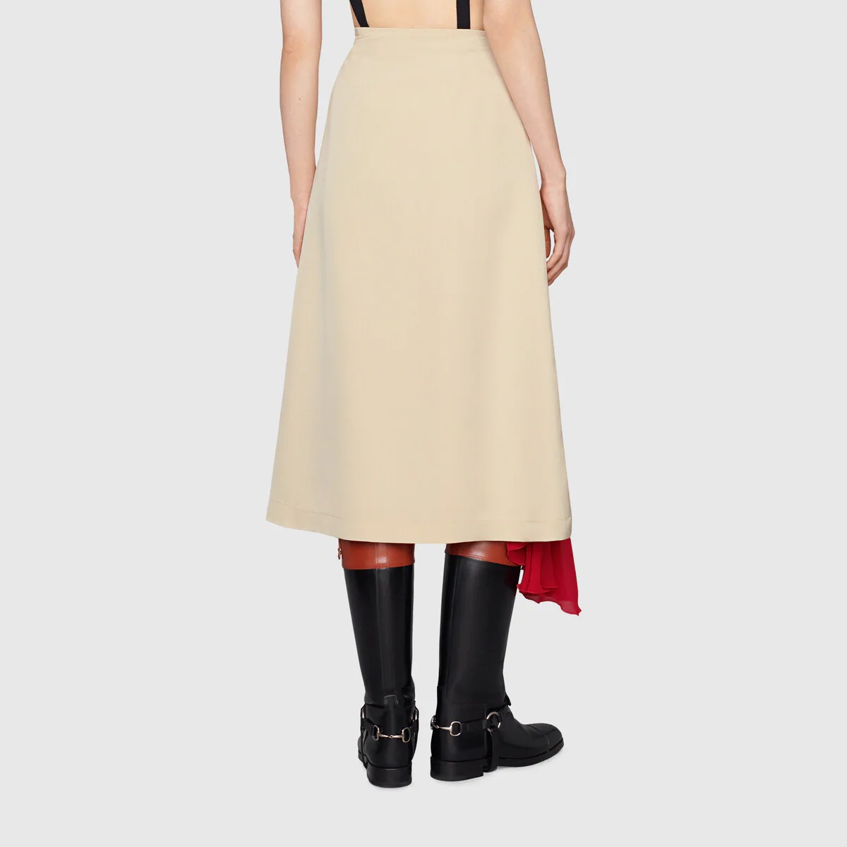 Silk viscose faille skirt - 4