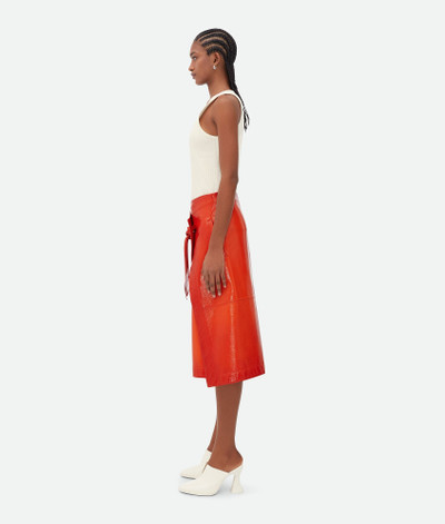 Bottega Veneta Leather Wrapped Skirt With Degradé Effect outlook