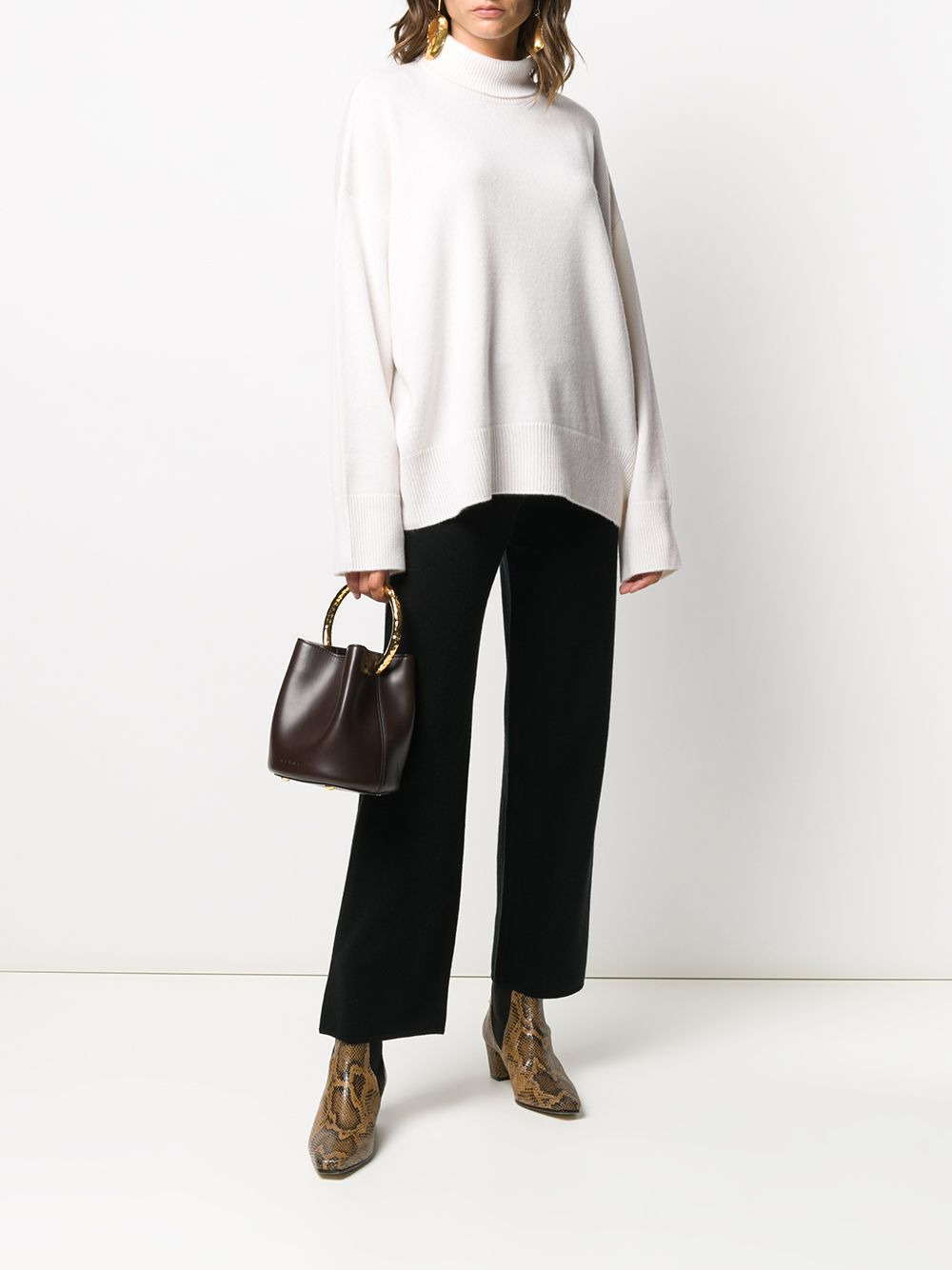 cashmere roll neck jumper - 2