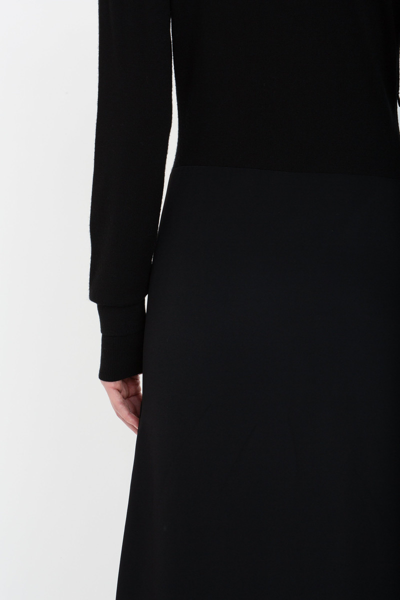 Henley Shirt Dress In Black 9