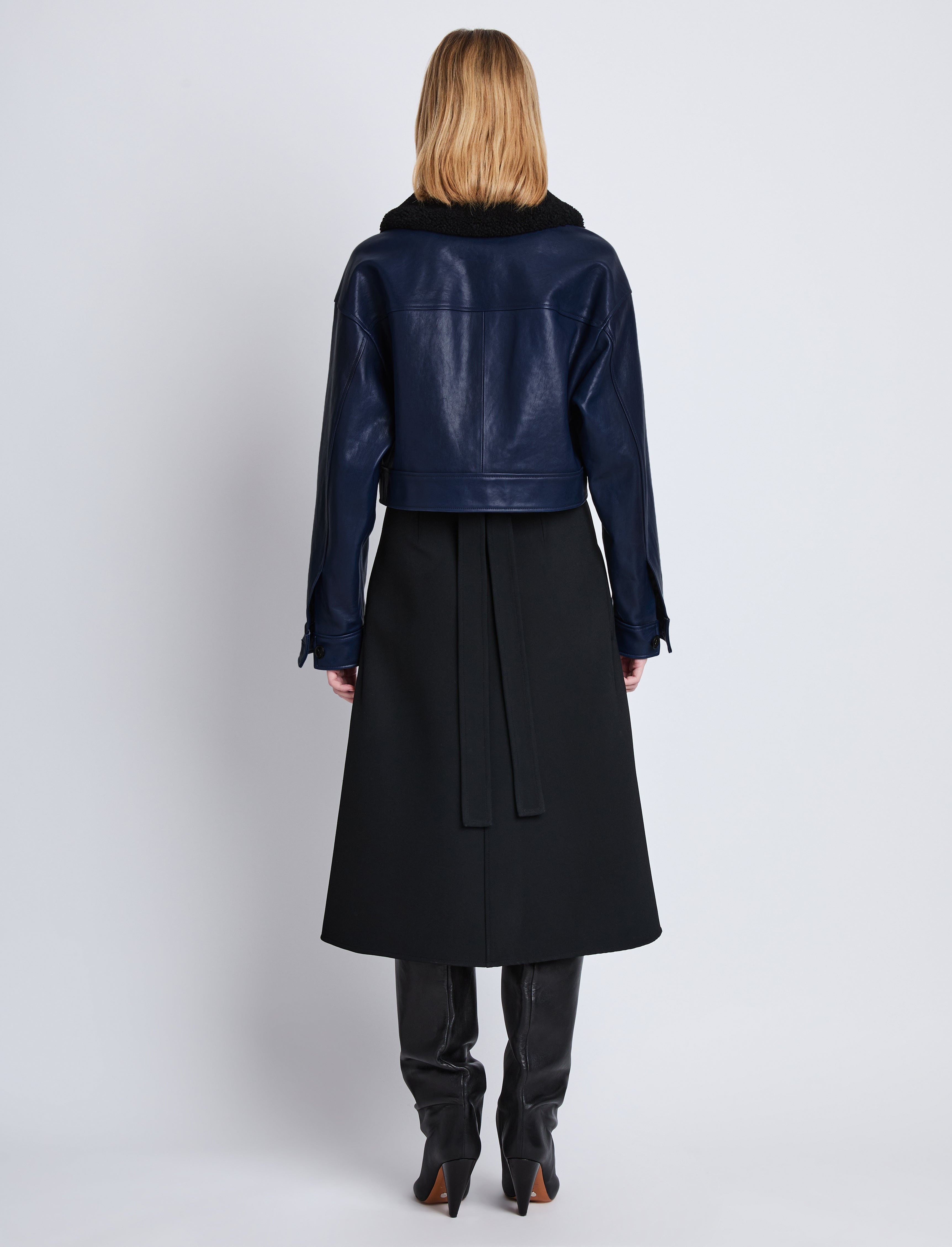 Judd Jacket With Shearling Collar in Leather - 5