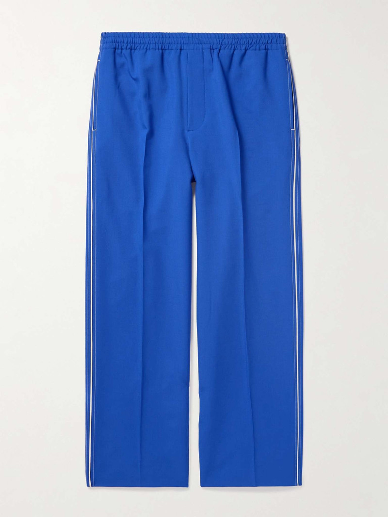 Straight-Leg Wool and Mohair-Blend Twill Trousers - 1