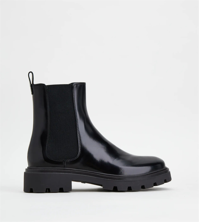 ANKLE BOOTS IN LEATHER - BLACK - 1