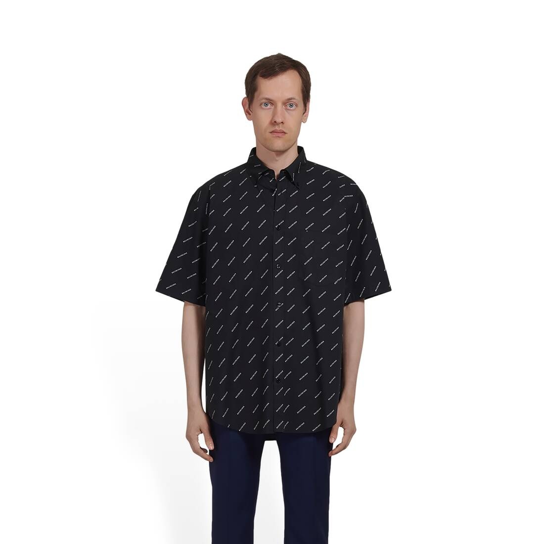 allover logo short sleeve shirt normal fit - 2