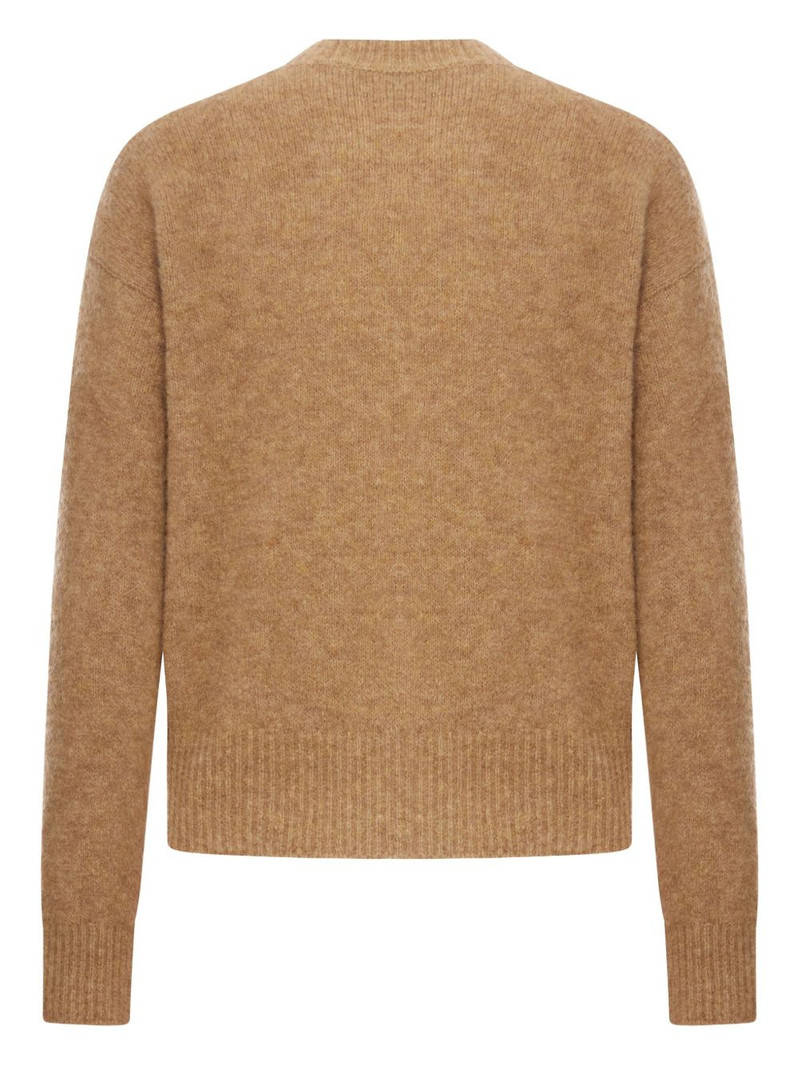 AMI Paris logo-detail crew-neck sweater outlook