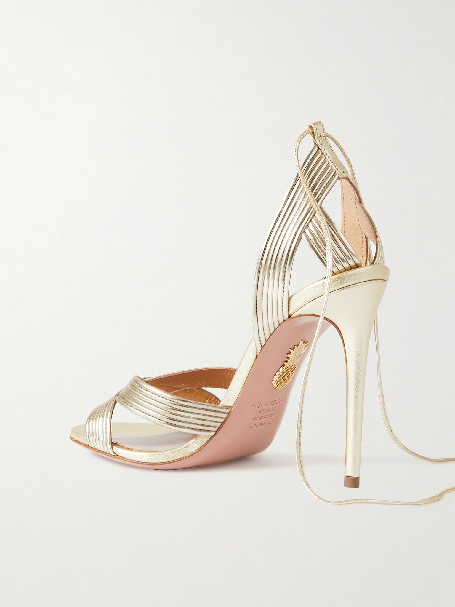 Ari 105 metallic leather sandals Gold - 3