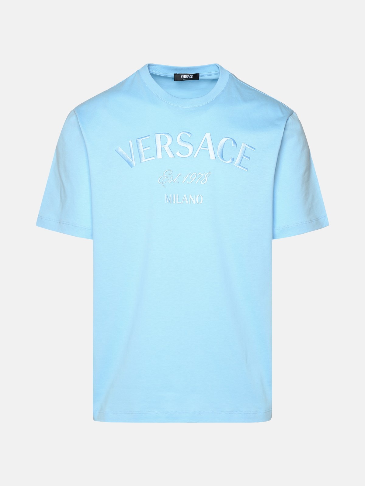 LIGHT BLUE COTTON T-SHIRT - 1