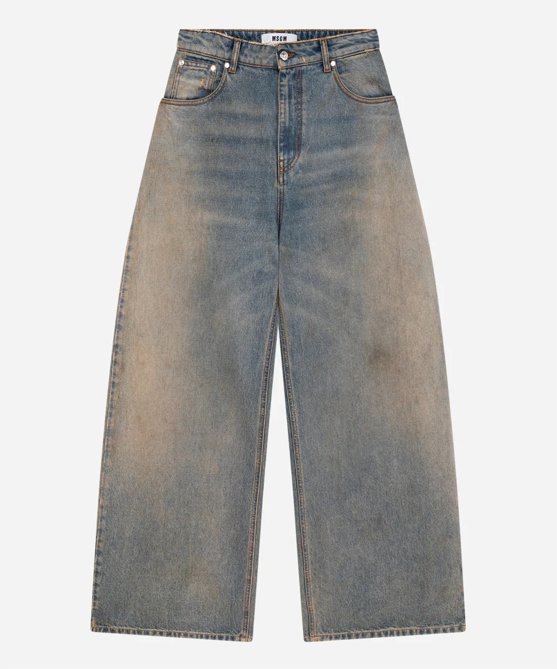 Vintage effect wash jeans - 1