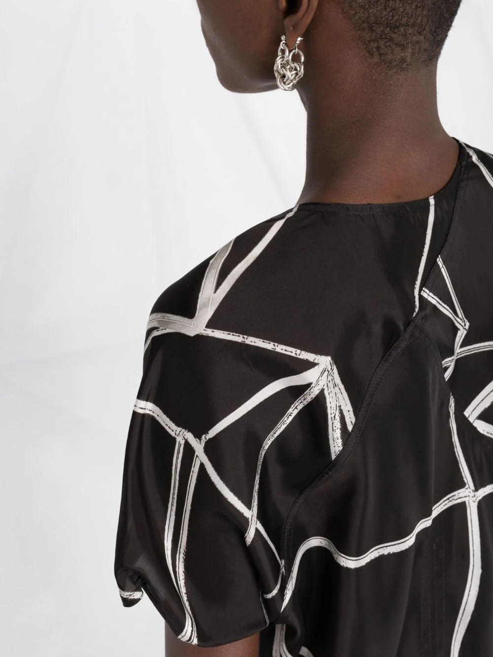 geometric-print wrap dress - 3
