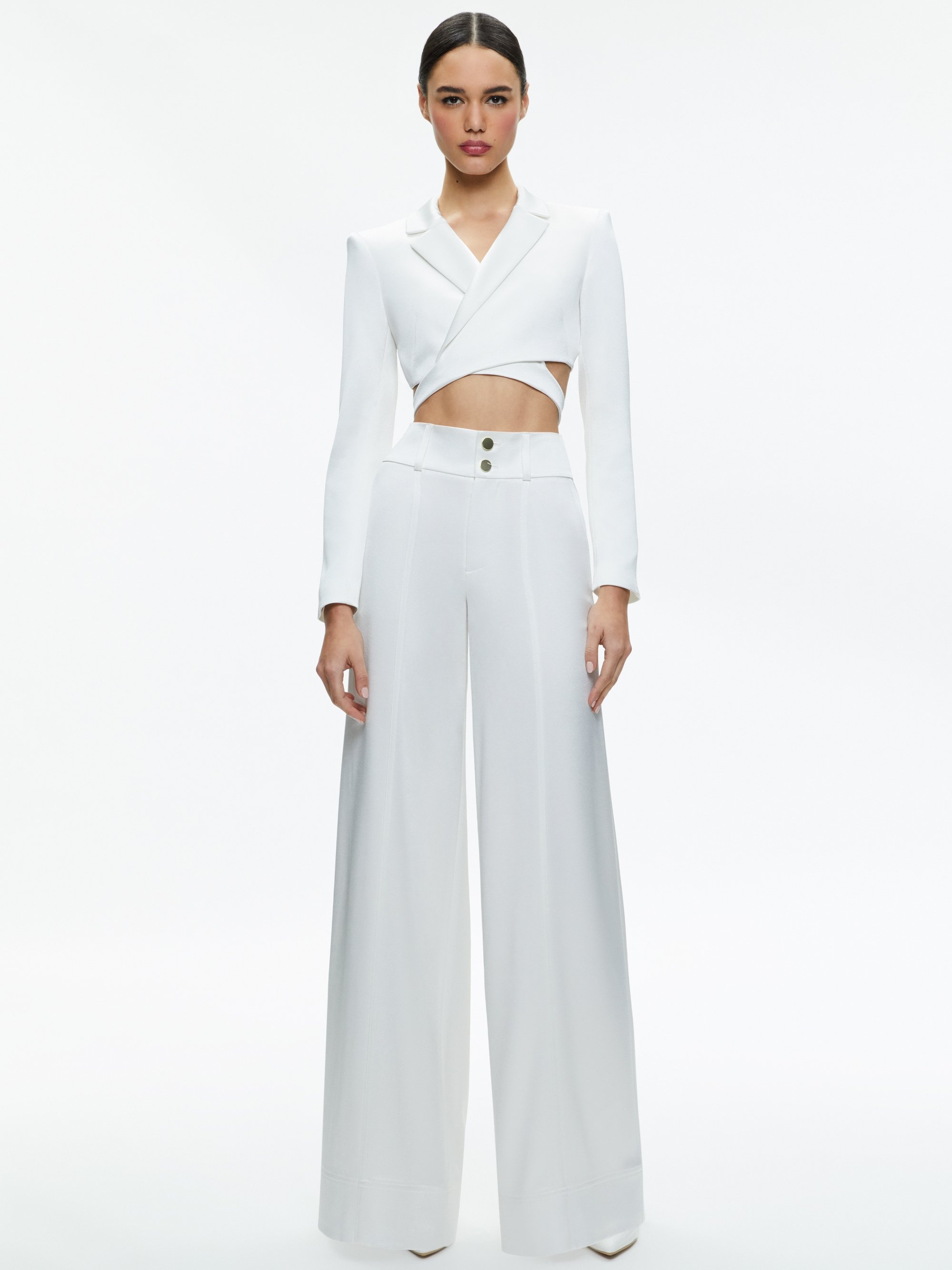 MAME HIGH RISE WIDE LEG CUFFED PANT - 4