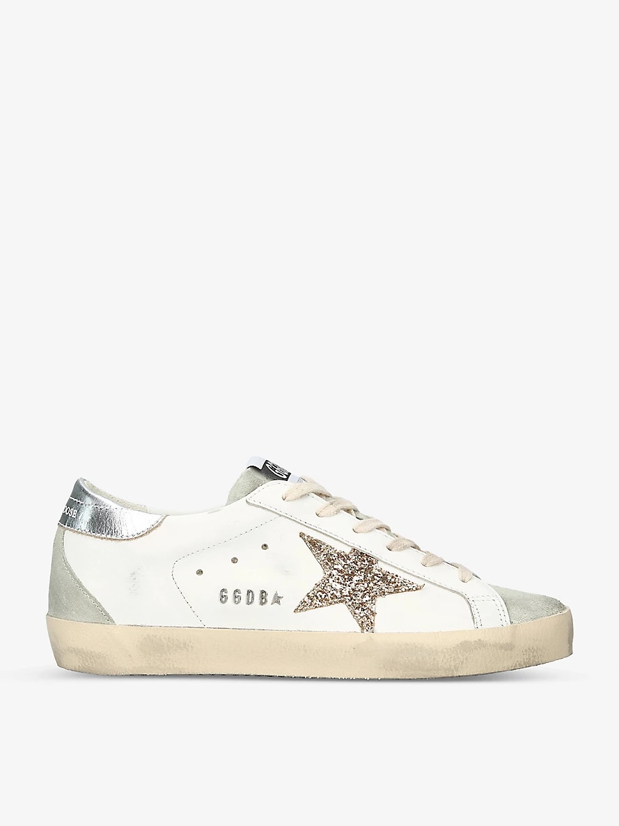 Superstar 10417 star-applique low-top leather trainers - 1