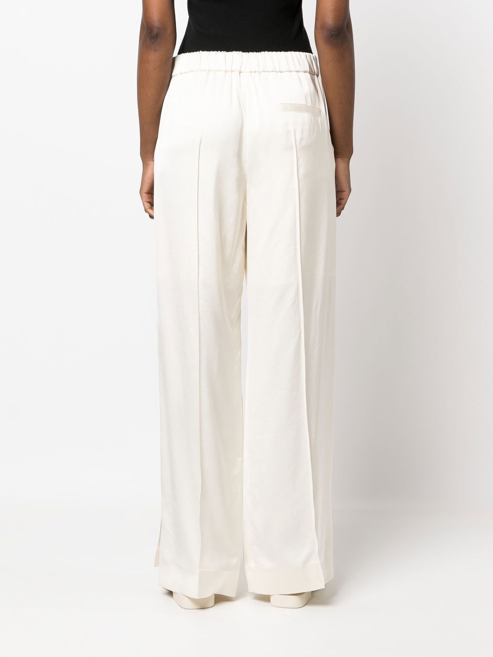 elasticated straight-leg trousers - 4