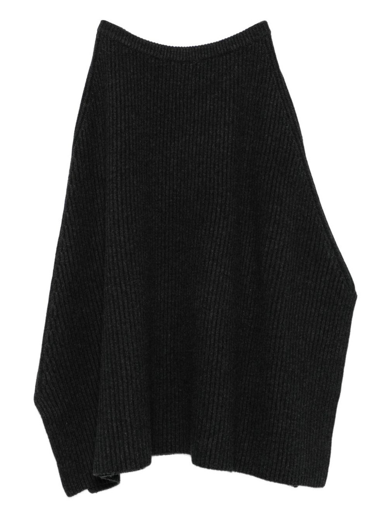 christian wijnants ribbed asymmetric midi skirt outlook