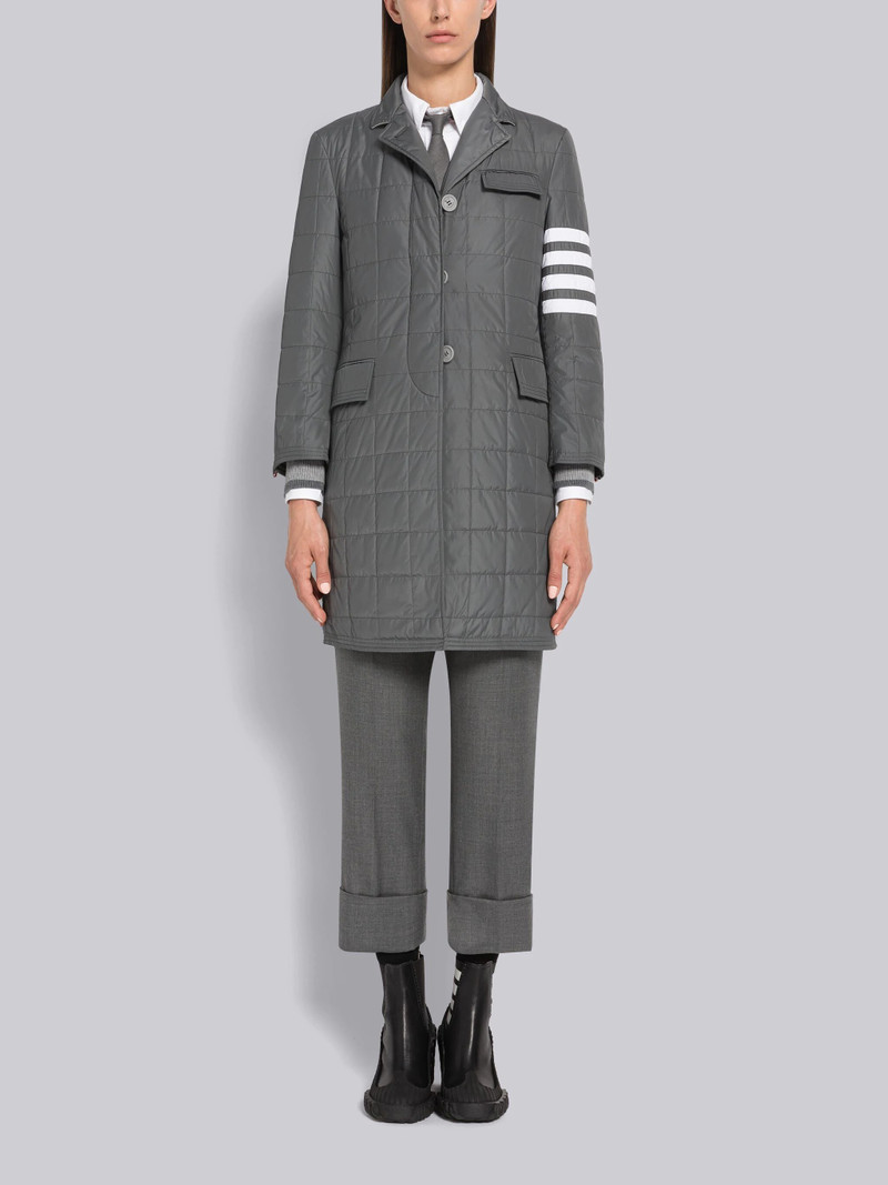 Poly Twill Quilted Tech Down 4-Bar Chesterfield Coat 1