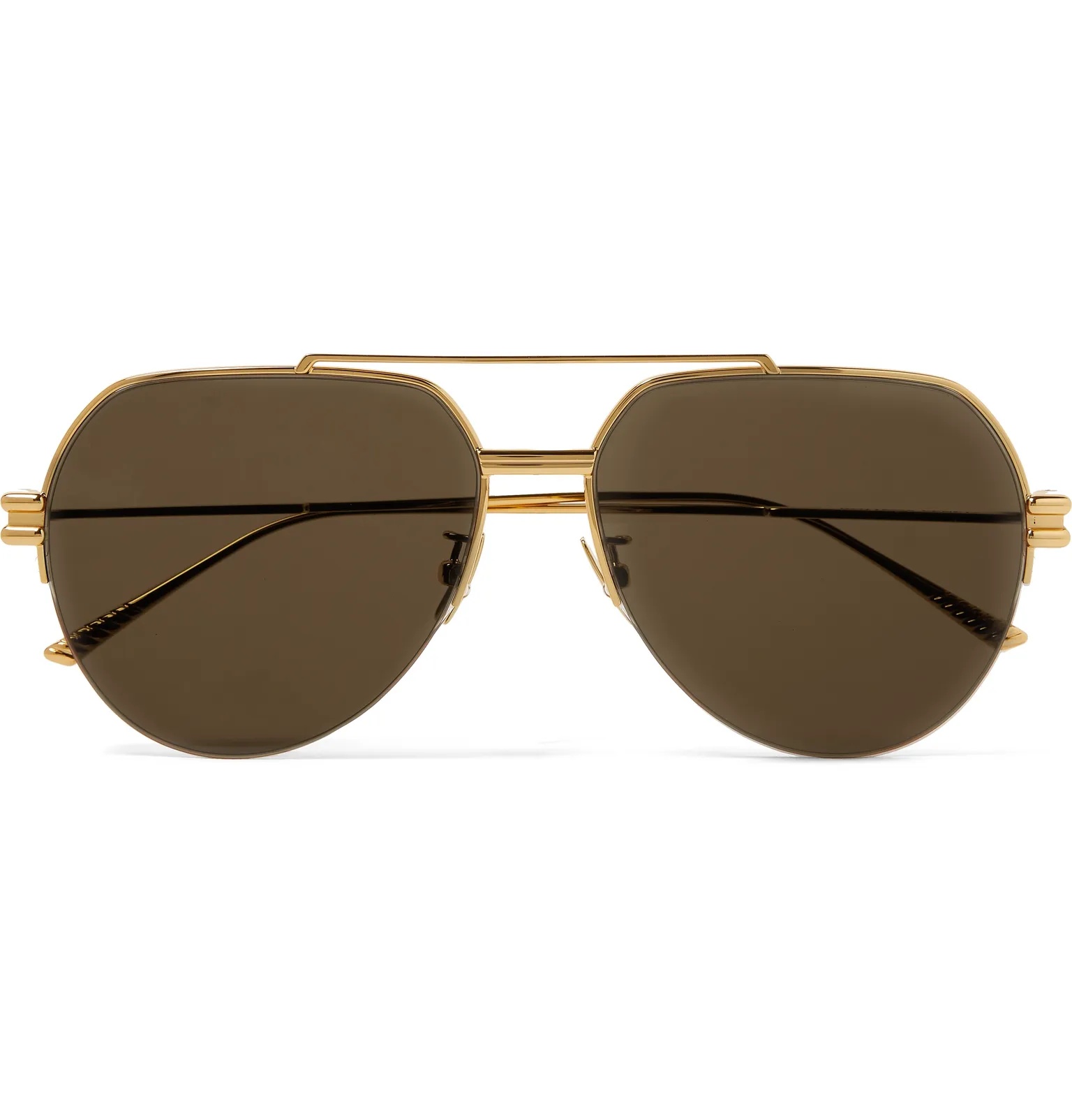 Aviator-Style Gold-Tone Sunglasses - 1