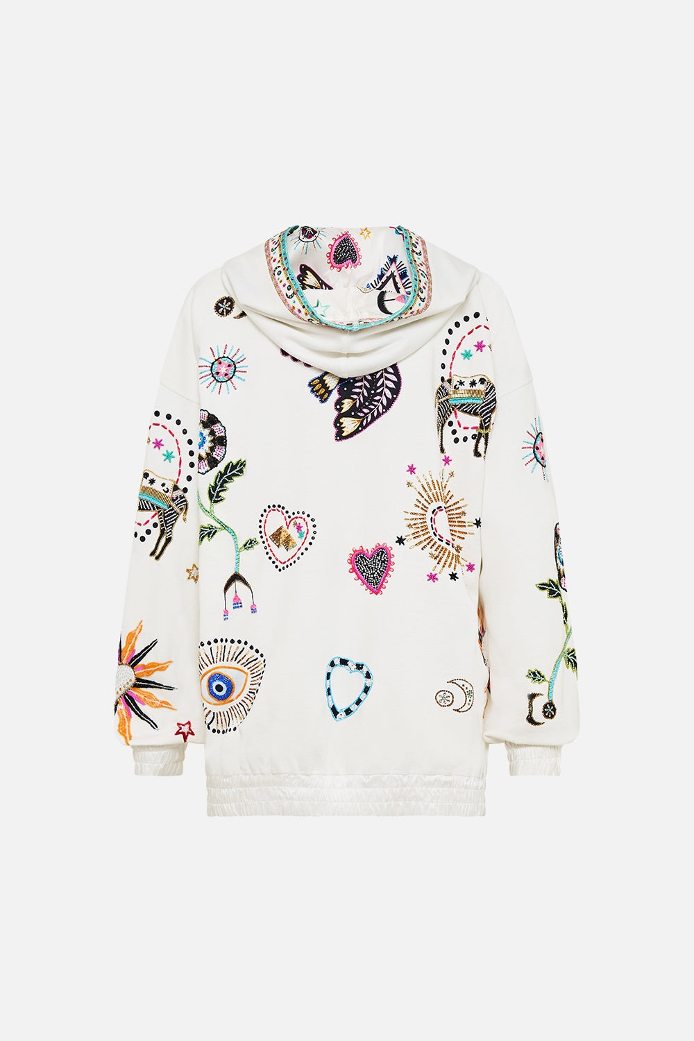 SILK BAND OVERSIZED HOODIE WITH POCKETS - 7