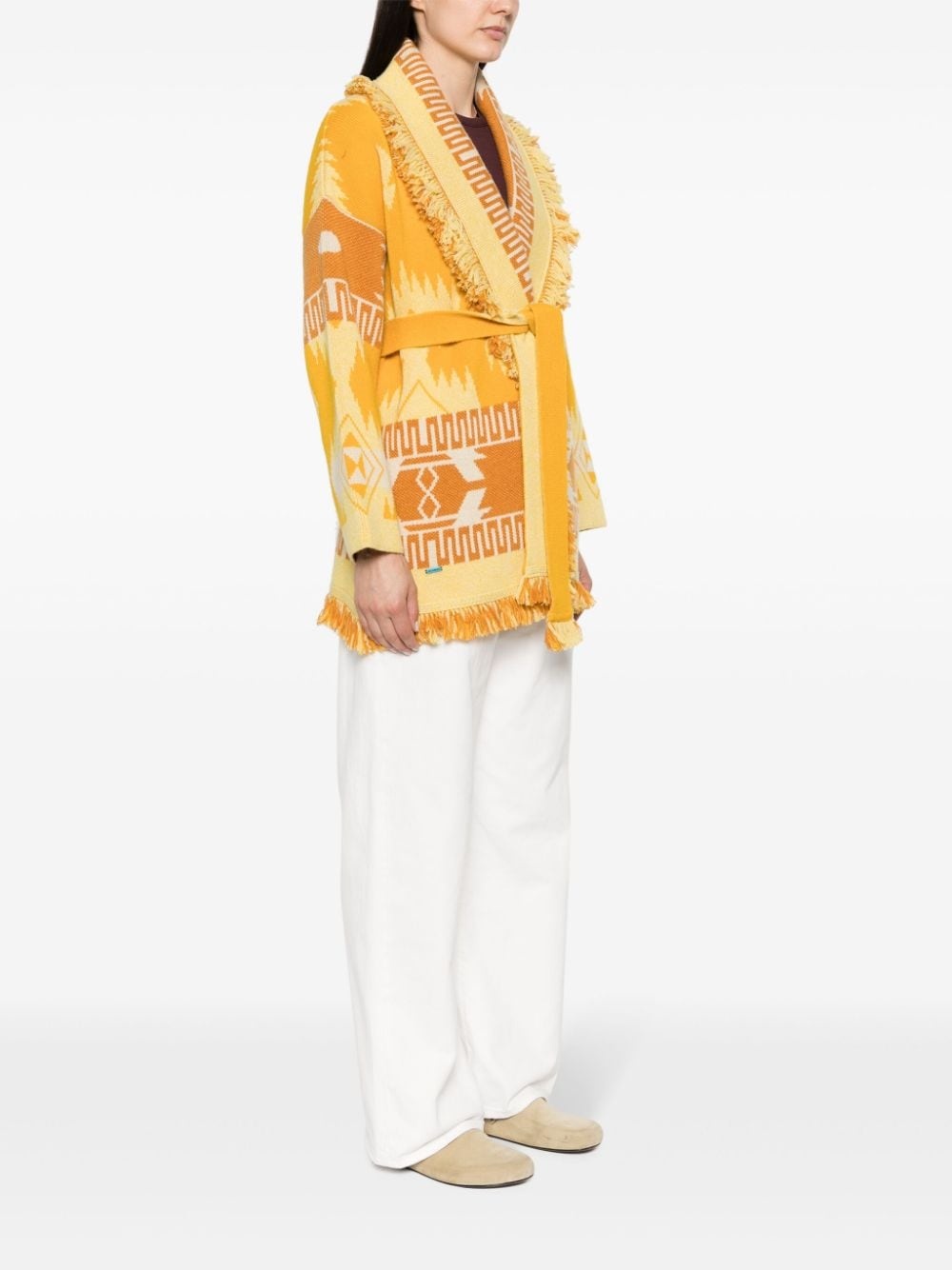 Icon jacquard cashmere cardigan - 3