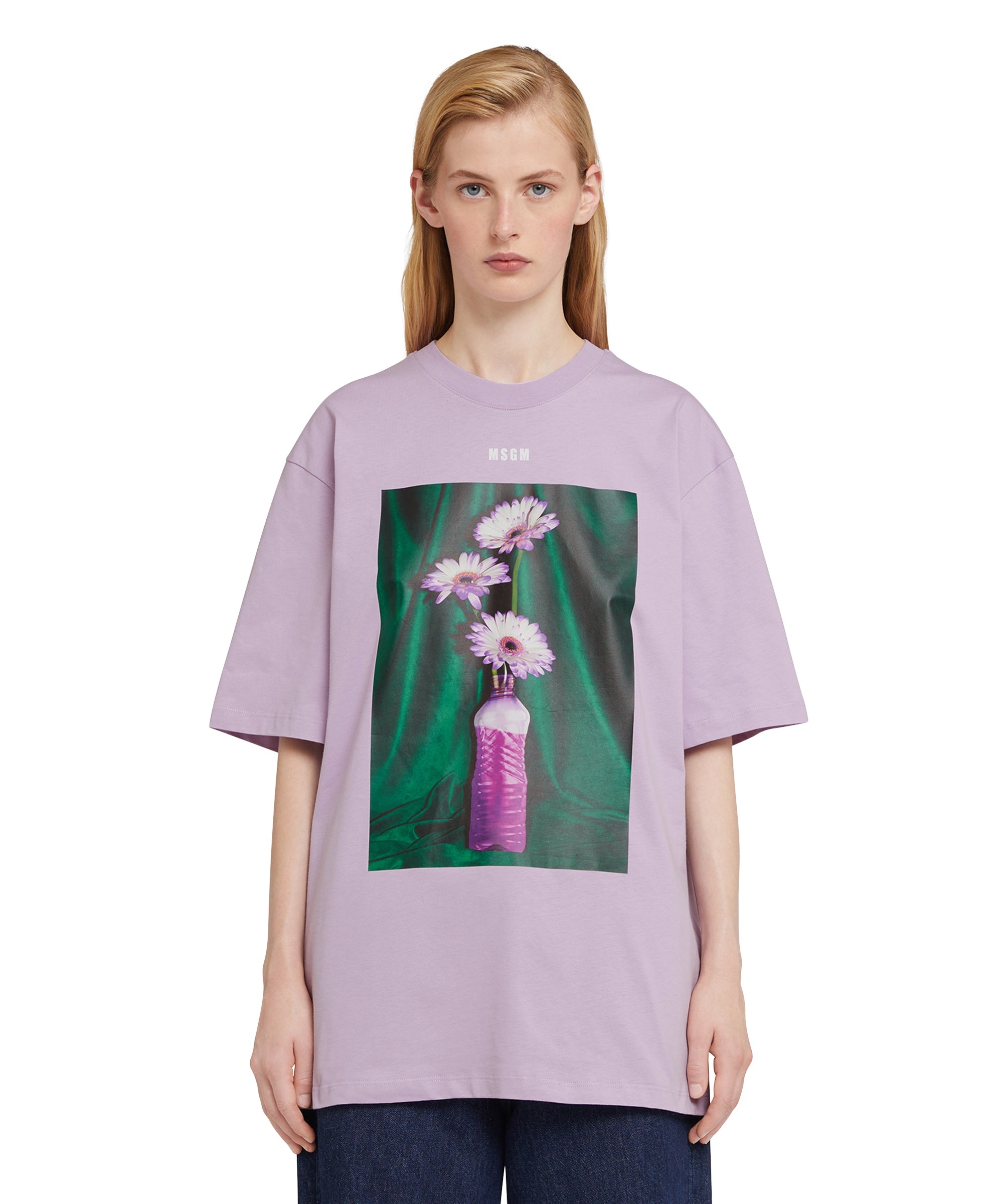 Organic cotton crewneck t-shirt from the MSGM Fantastic Green Capsule - 6