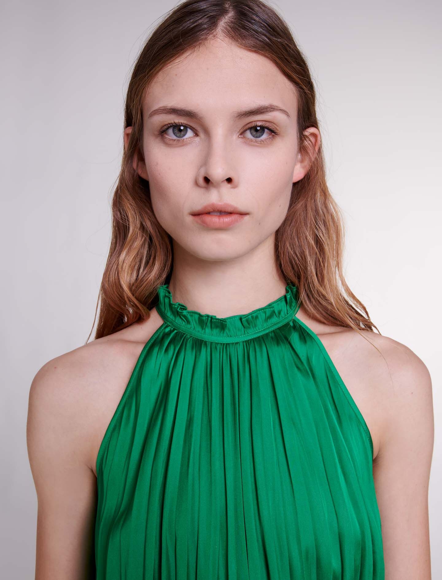 Pleated satin top - 7