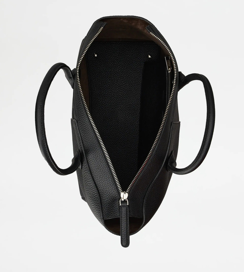 TOD'S DI BAG IN LEATHER LARGE - BLACK 4