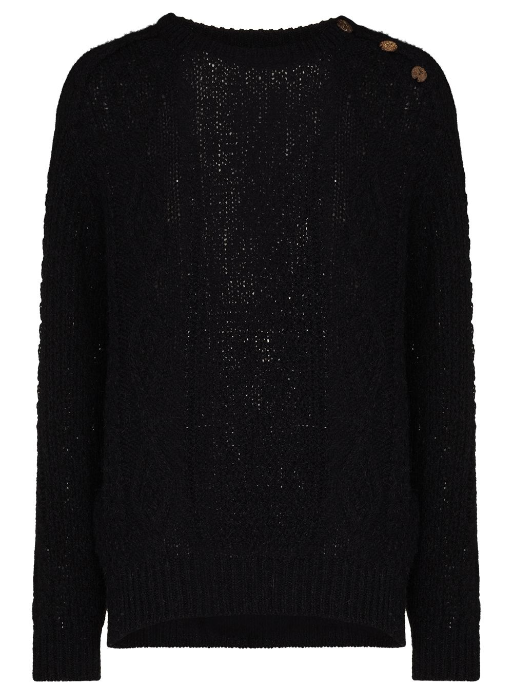 button detail knitted wool jumper - 1