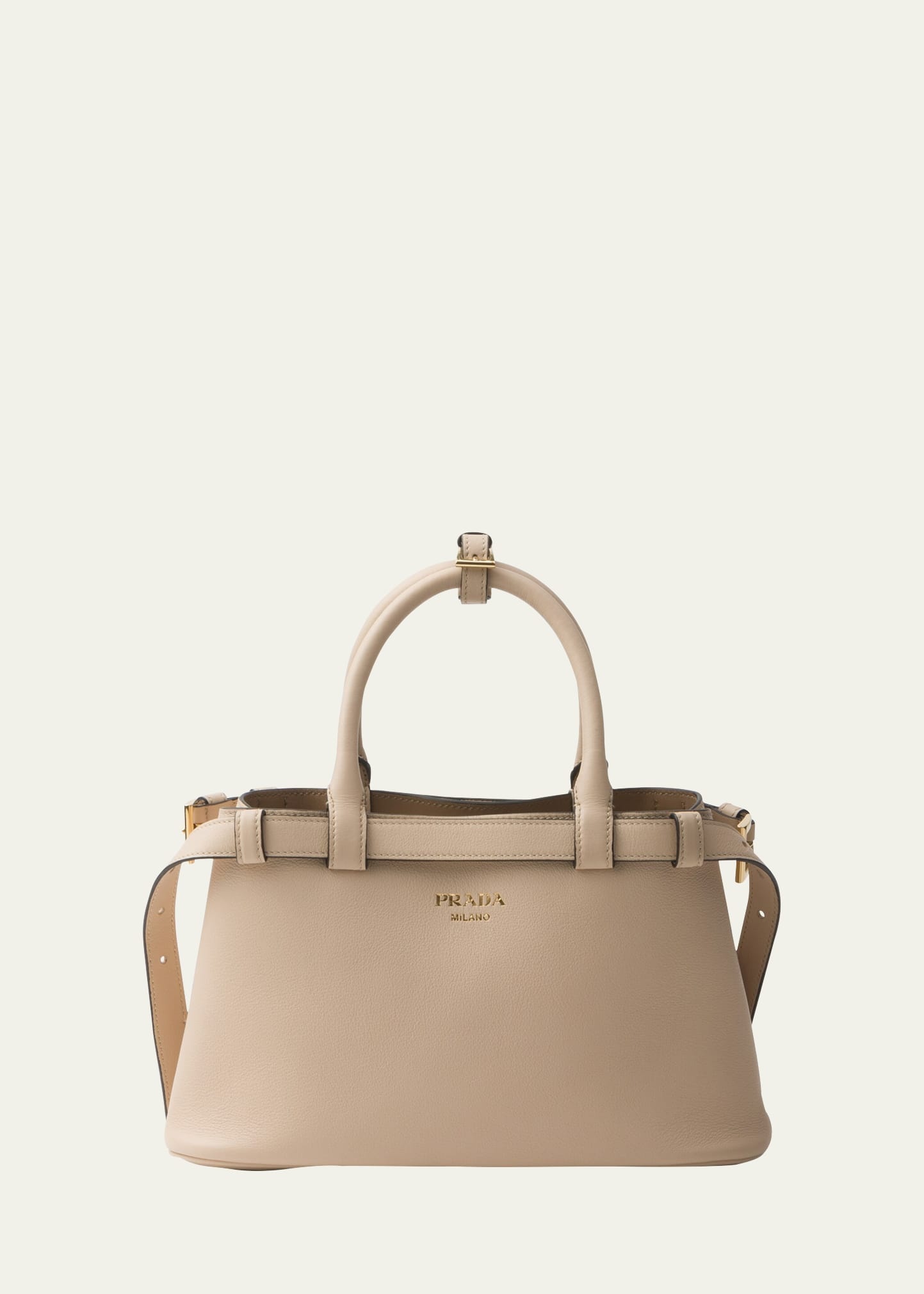 Grain Leather Top-Handle Bag - 1
