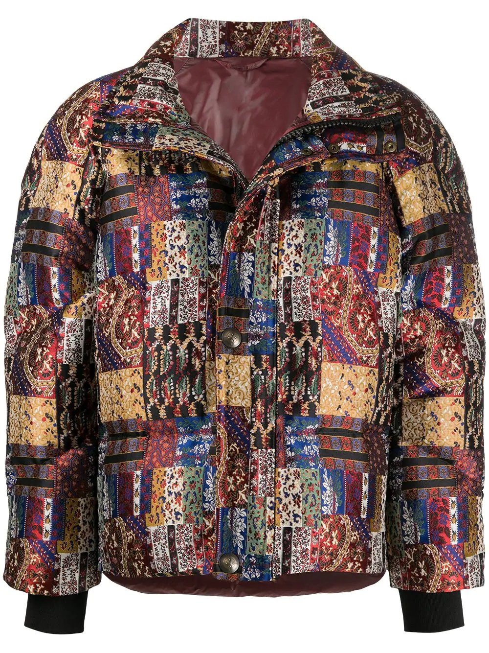 patchwork down jacket - 1