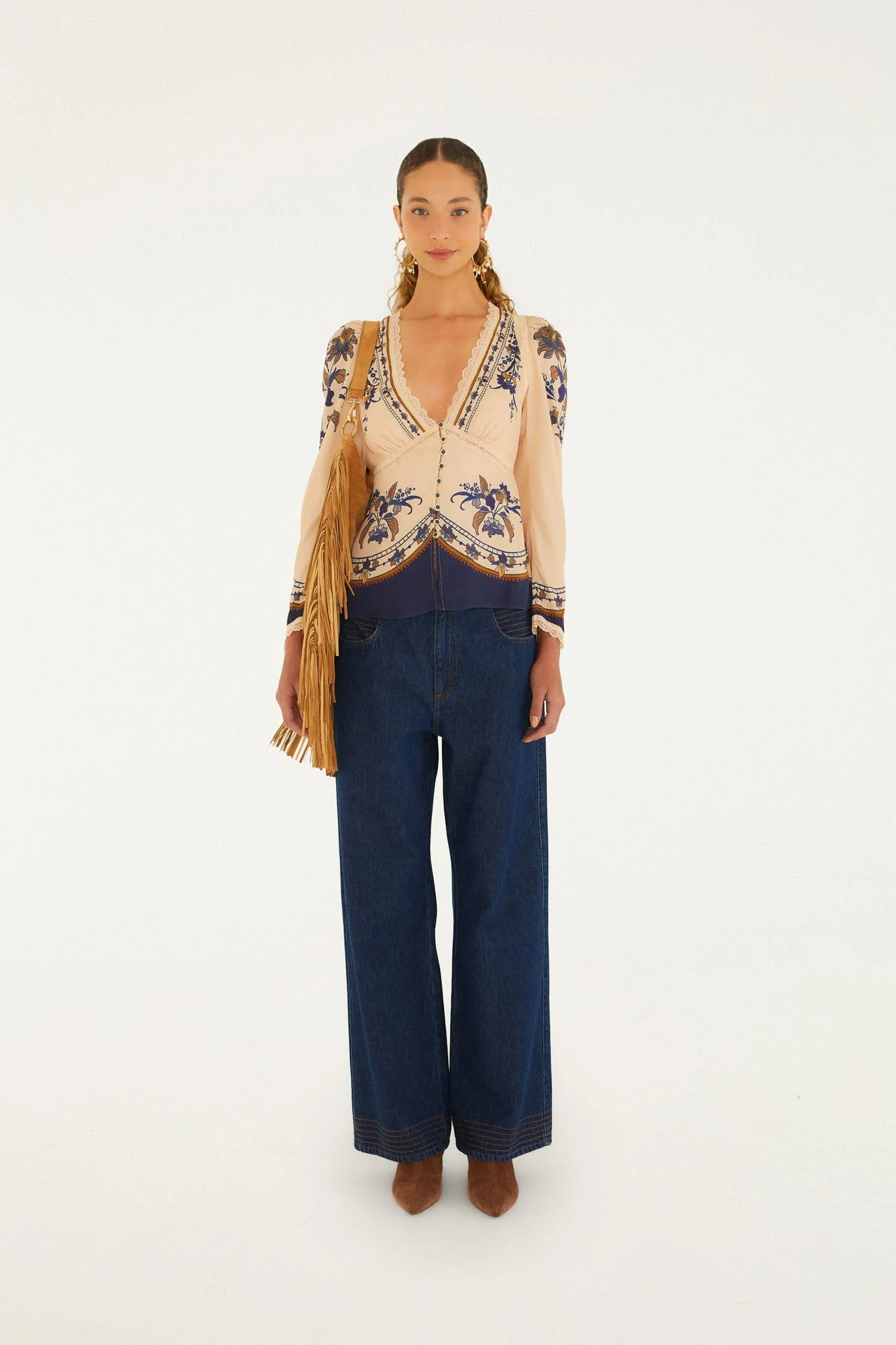 Liz Lace Buttoned Blouse - 1