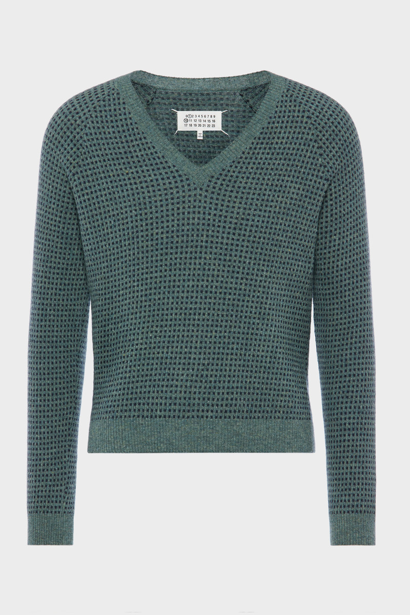 Wool-blend V-neck sweater 1