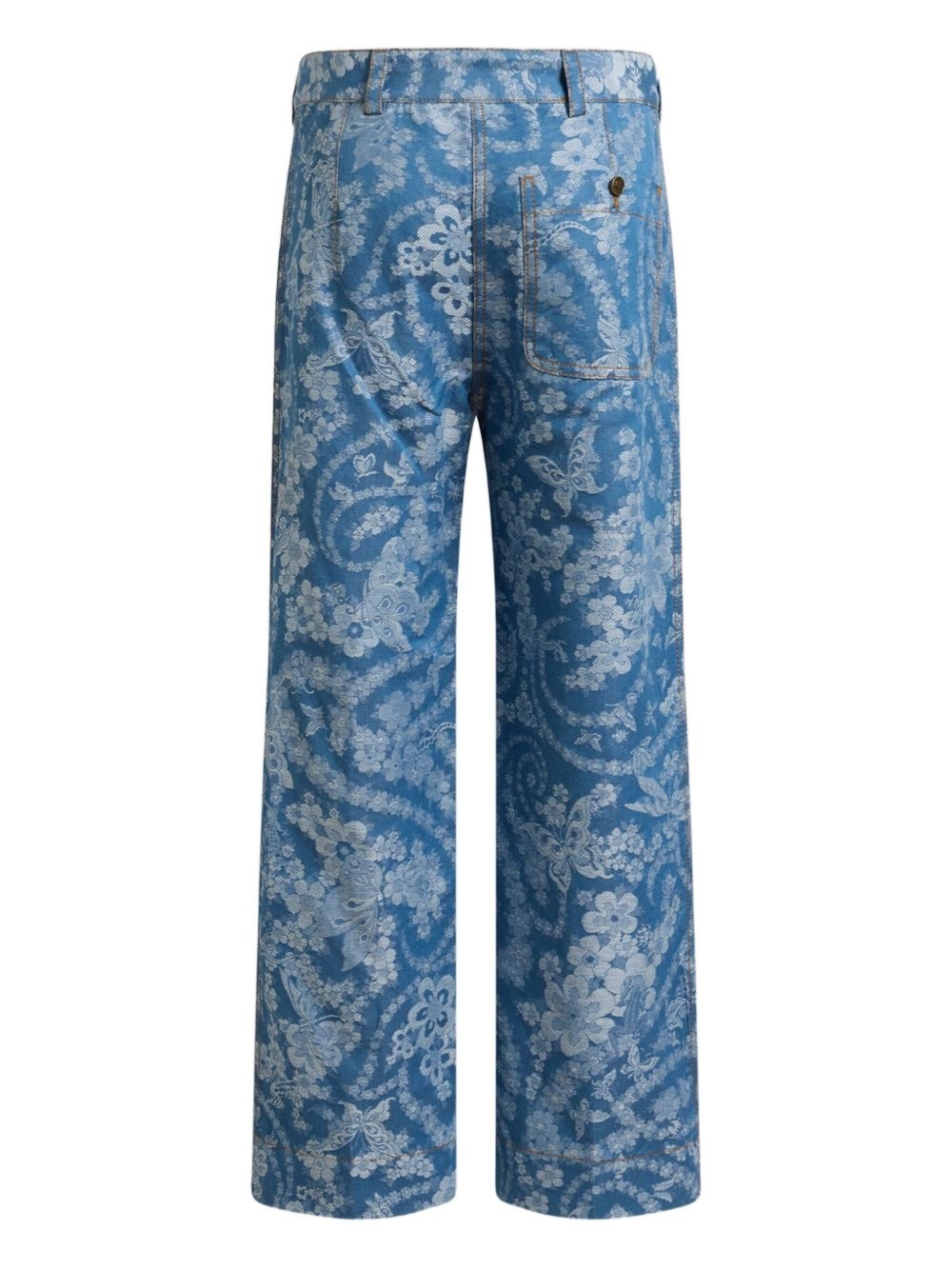 jacquard-pattern trousers - 2