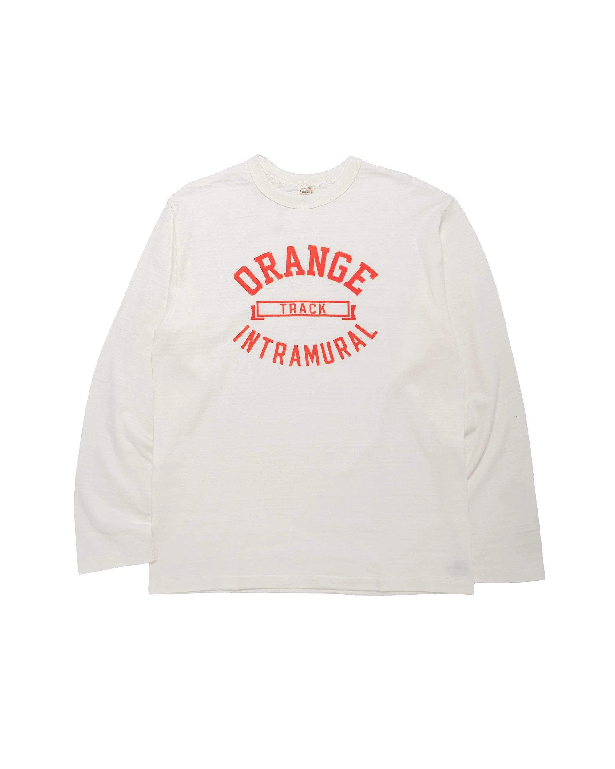 Lot. 5906 Long Sleeve Crew Neck T-Shirt Orange Off White - 1