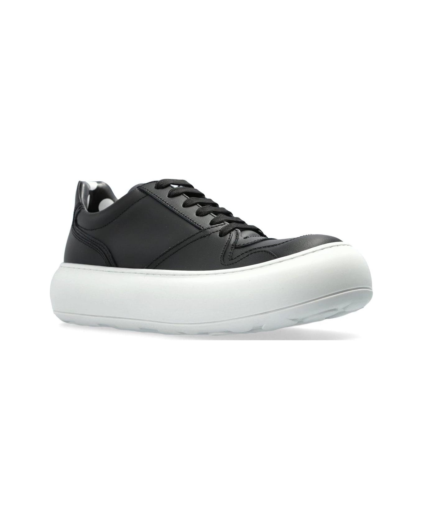 Round Toe Lace-up Sneakers - 2