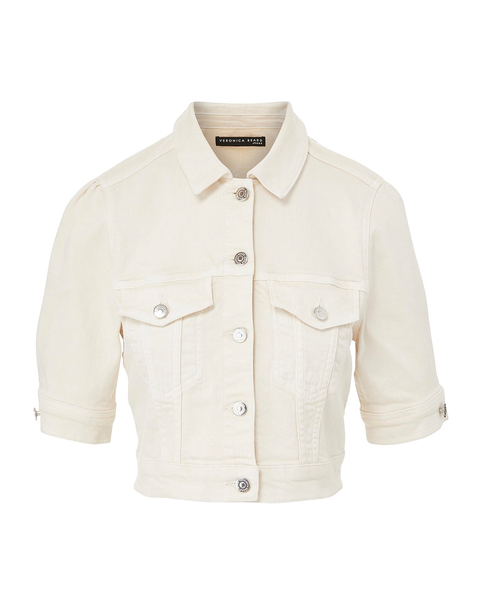 RAINA SHORT-SLEEVED DENIM JACKET - 1