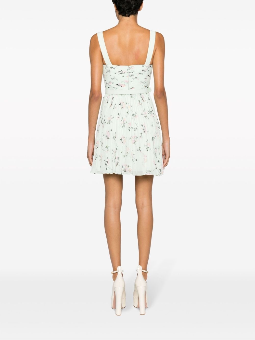 floral chiffon minidress - 4