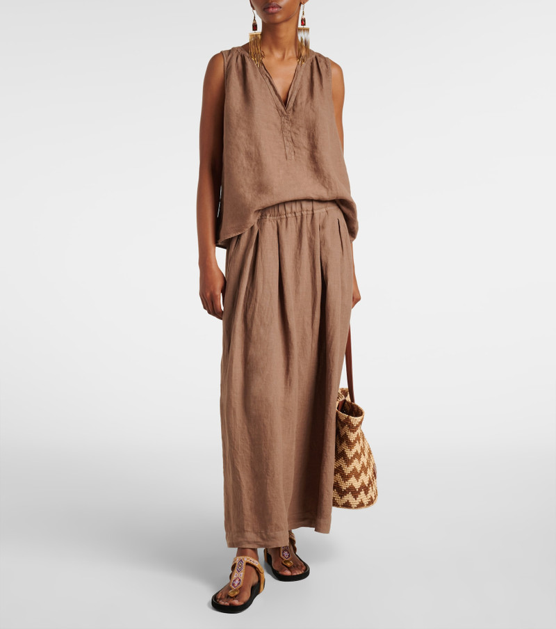 velvet Linda linen maxi skirt outlook