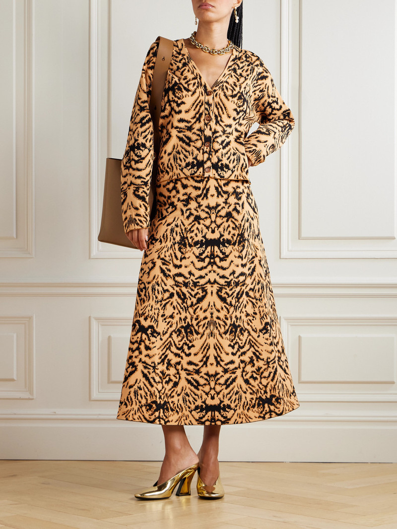 ULLA JOHNSON Payton Jacquard-knit Cardigan outlook