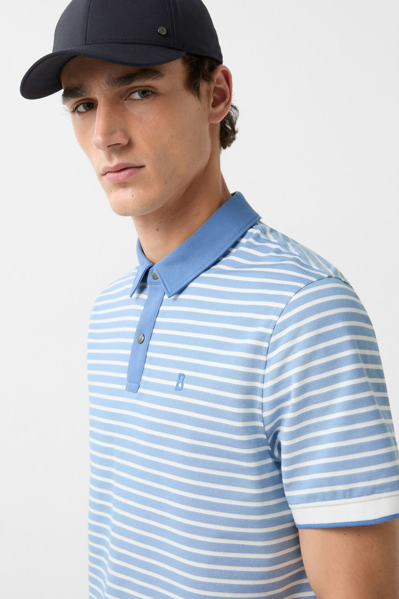 Timo polo shirt in Blue/White 4