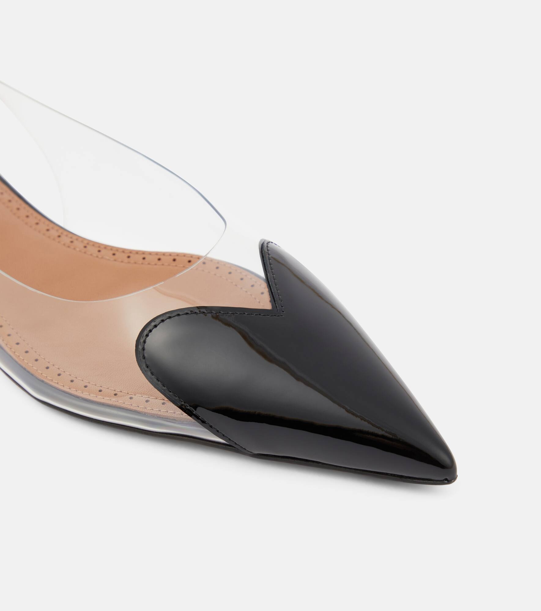Le Cœur patent leather and PU slingback flats - 6