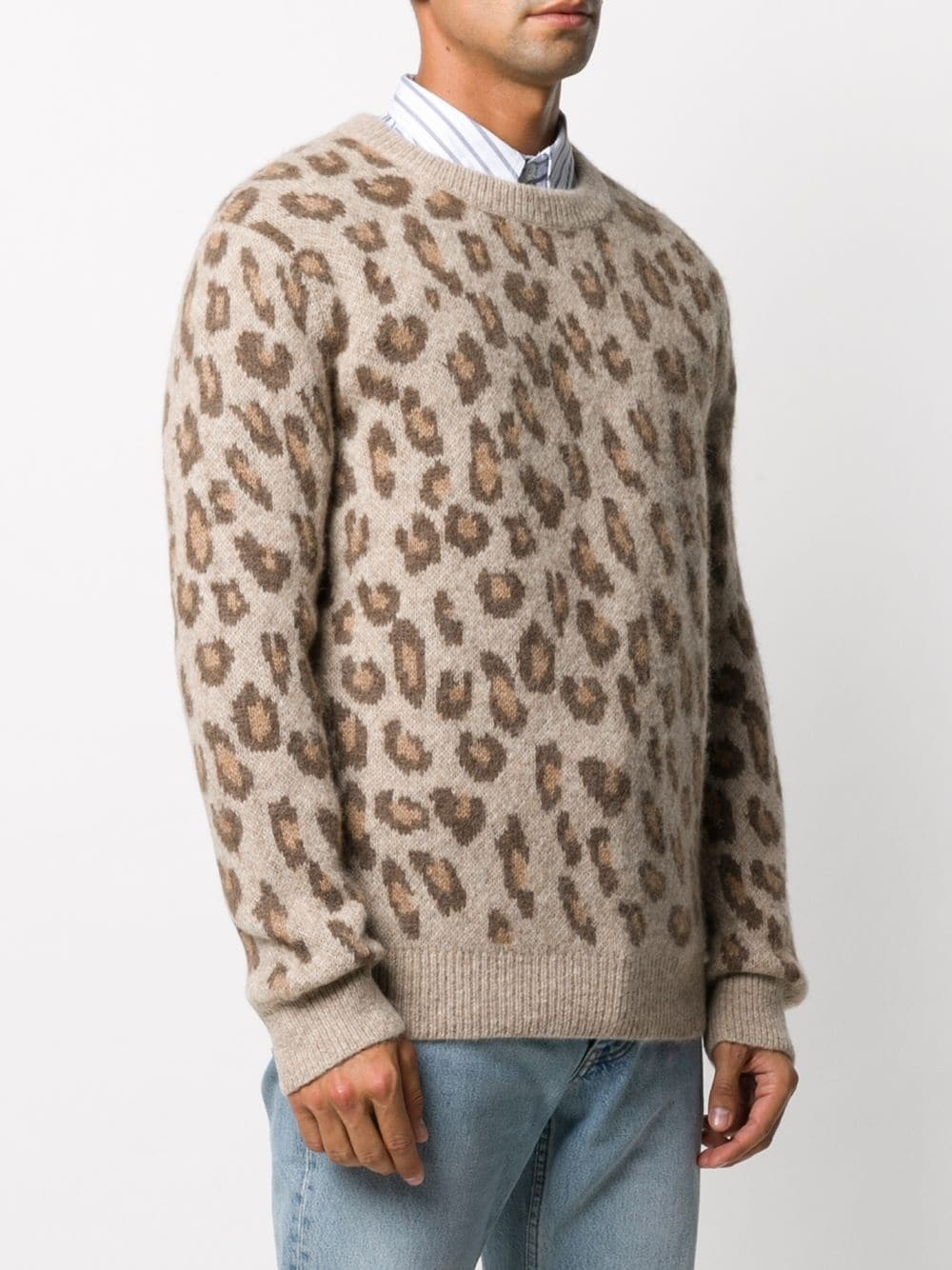 leopard print knit jumper - 3