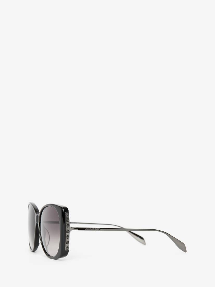 Punk Stud  Square Sunglasses in Black/ruthenium - 3