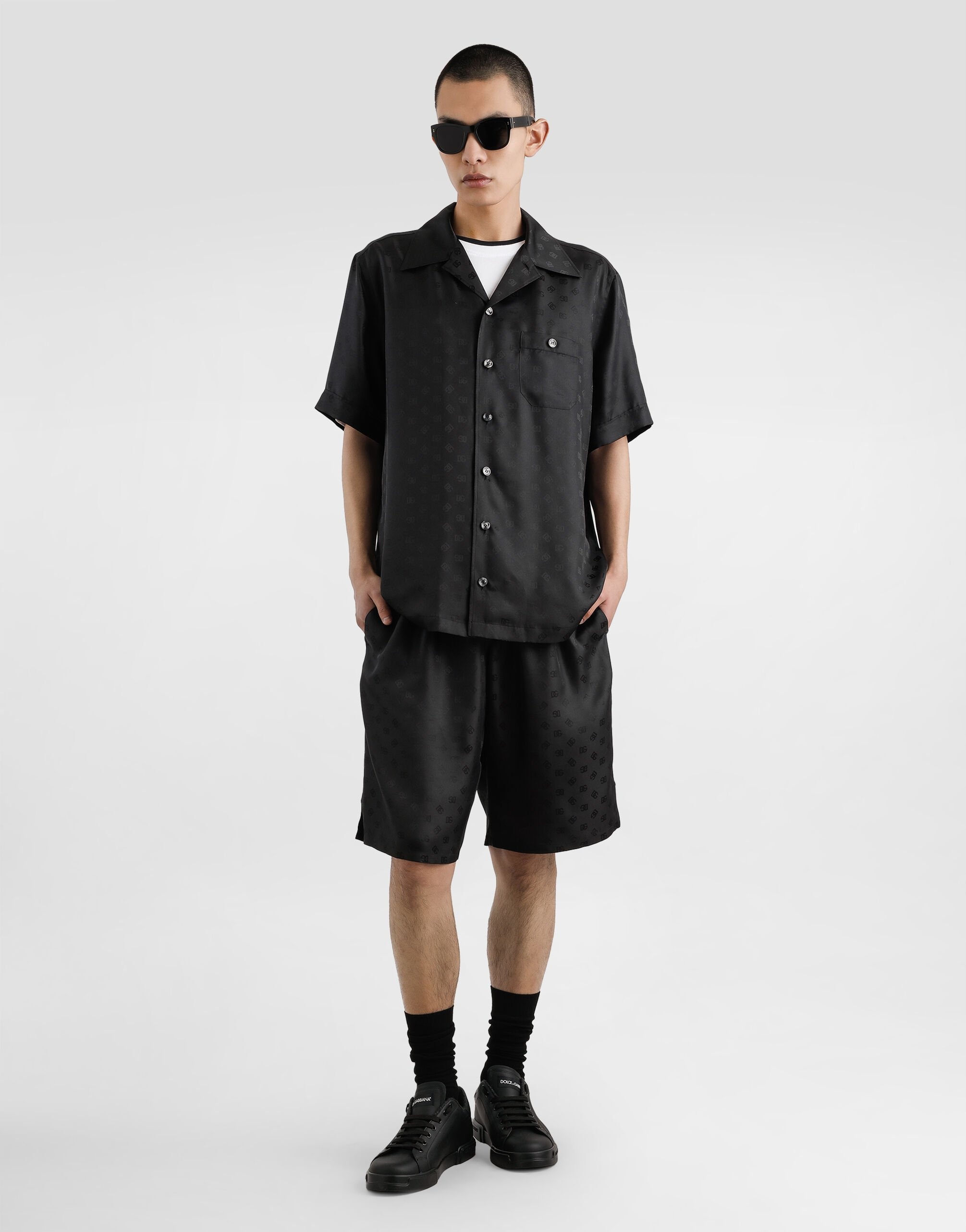 DG logo jacquard hawaii shirt - 4
