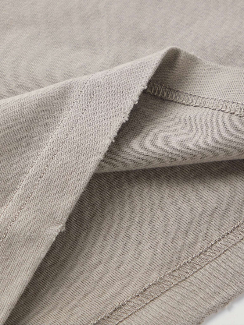 Distressed Logo-Embroidered Cotton-Jersey T-Shirt 5
