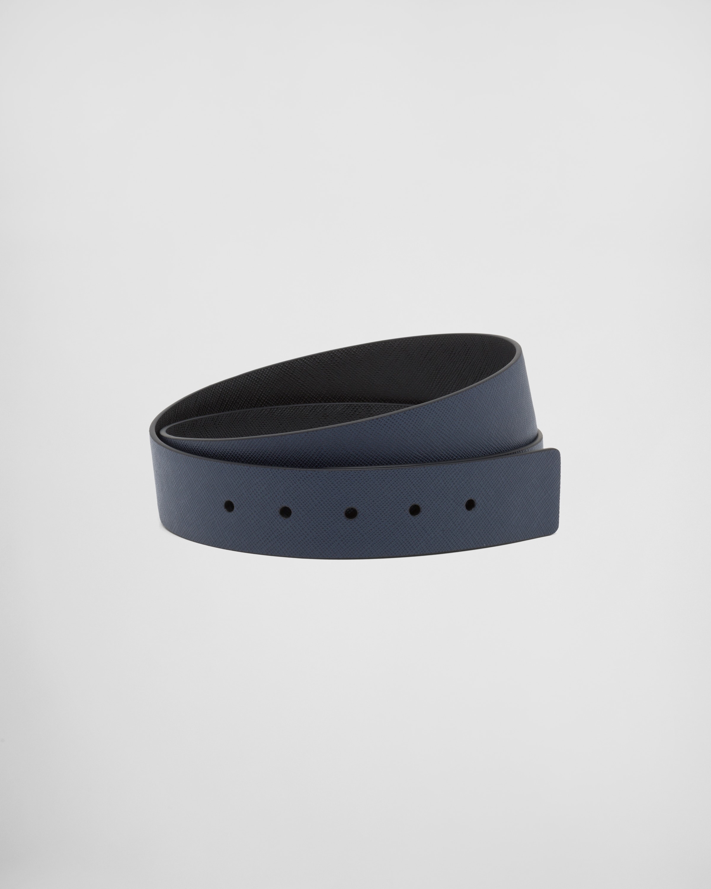 Reversible Saffiano leather belt strap - 1