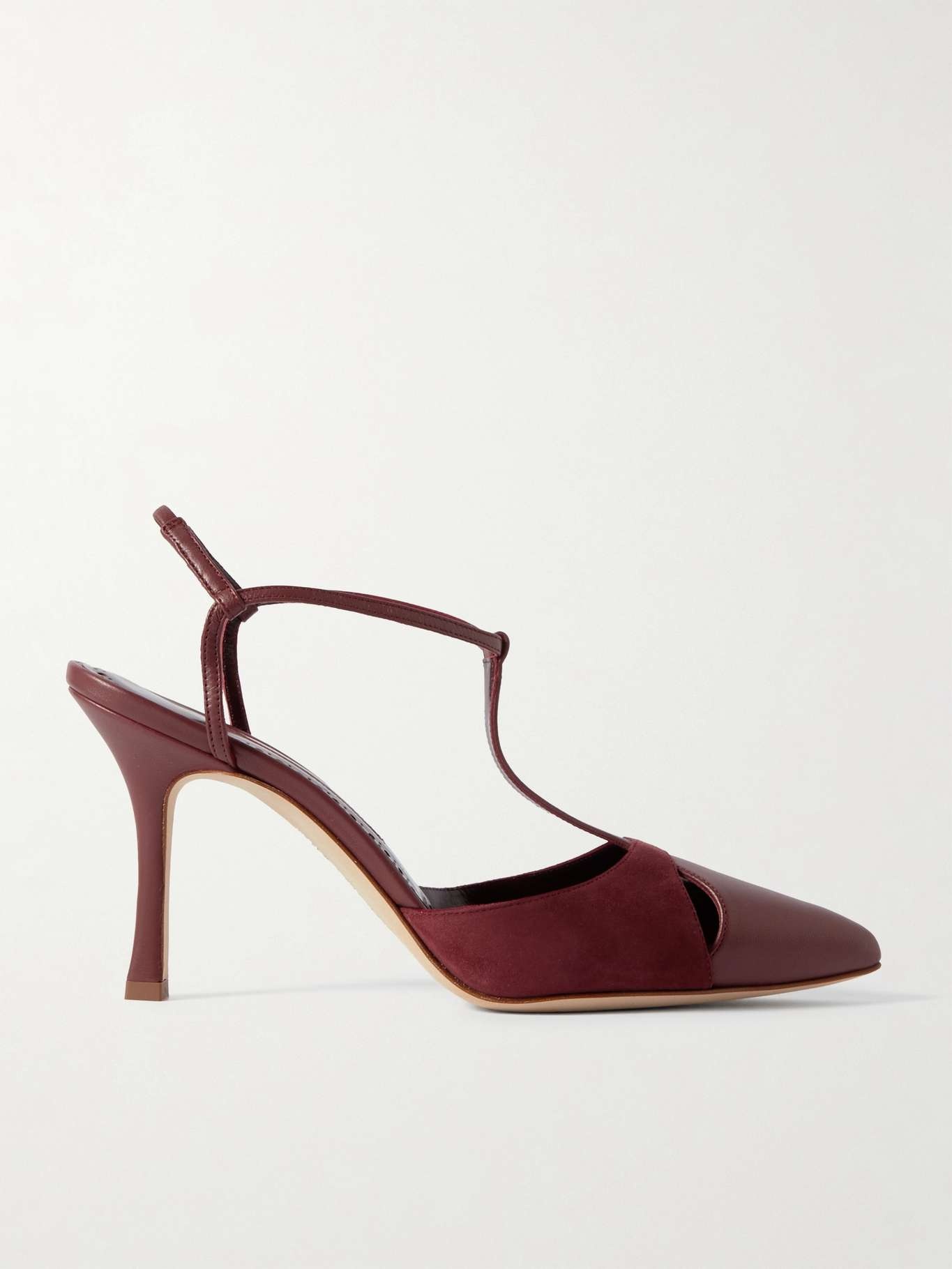 Turgimodhi 90 cutout leather and suede pumps - 1