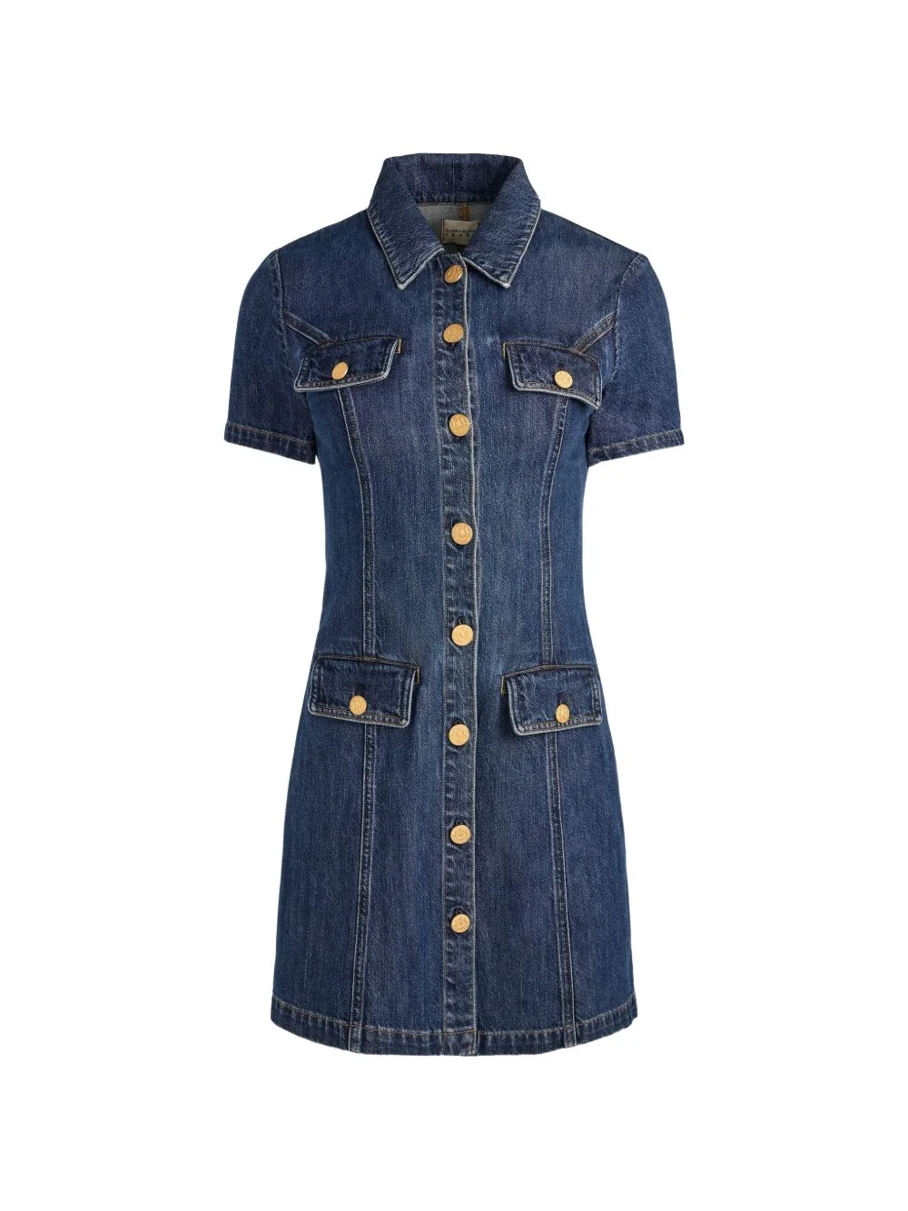 buttoned flap-pocket dress - 1