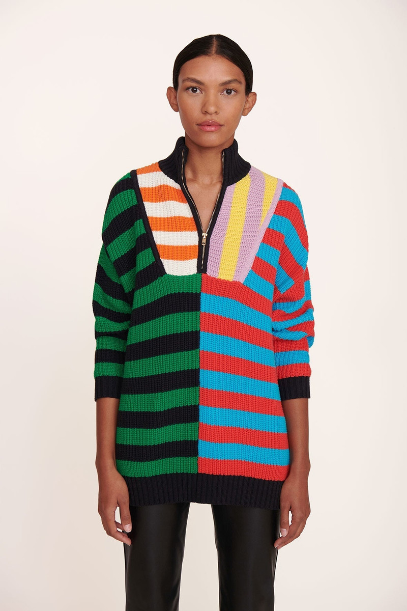 STAUD STAUD HAMPTON SWEATER CABANA STRIPE MULTI outlook