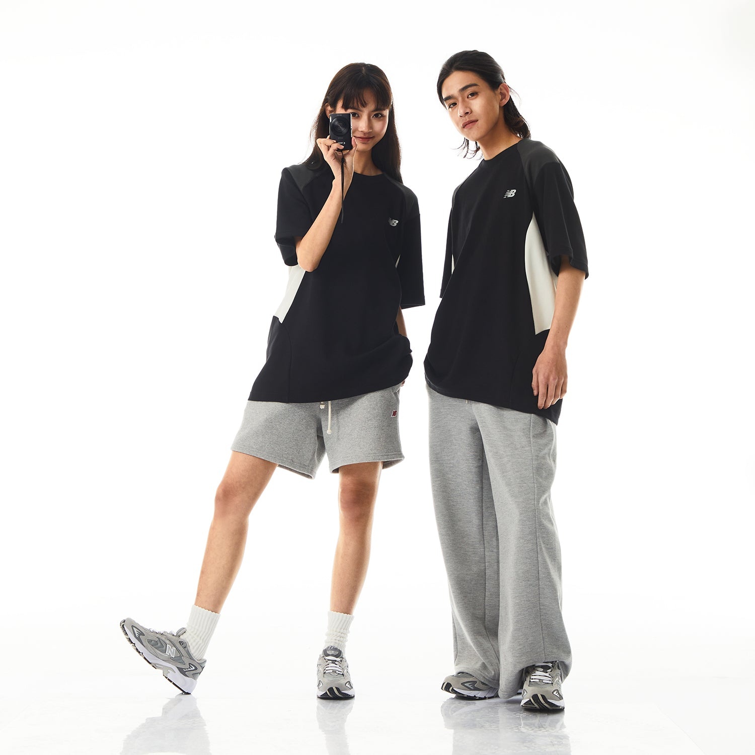 New Balance x LiangDong Color Block T-Shirt 'Black' NEE17113-BK - 7
