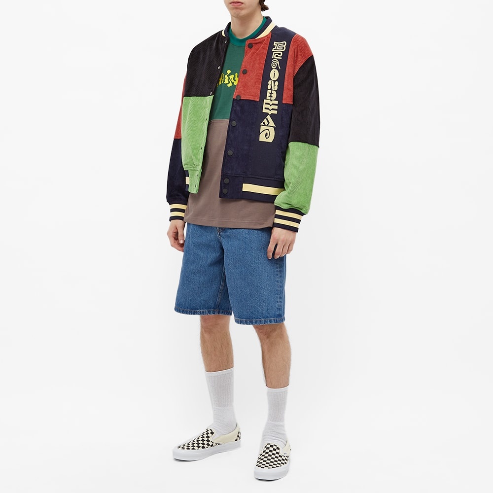 Brain Dead Embroidered Colour Block Football Tee - 5