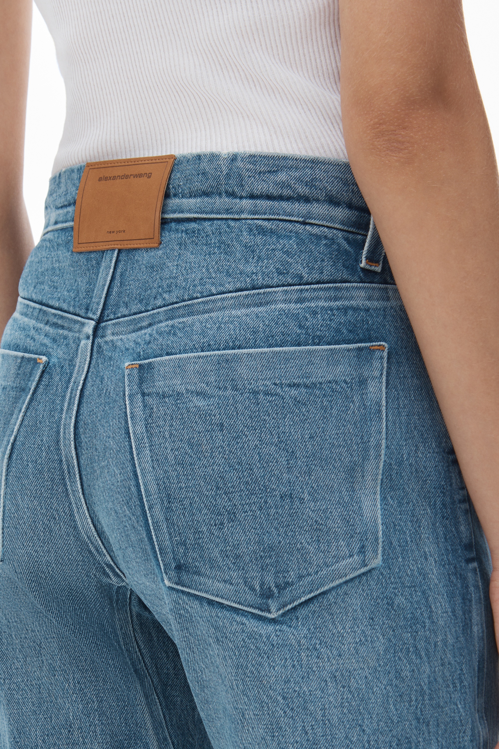 Low-Rise Gusset Jeans in Medium Indigo Wash - 5